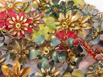 hand painted flower earrings